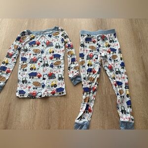 Little Sleepies Colorful Vehicle Pajama Set